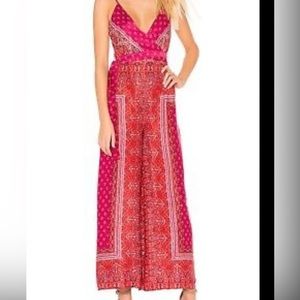 Free people cabbage rose sleeveless jumpsuit